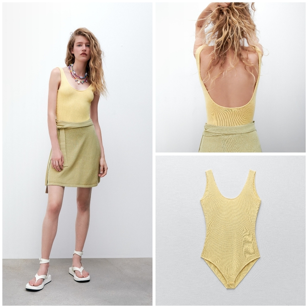 Zara knit bodysuit size M